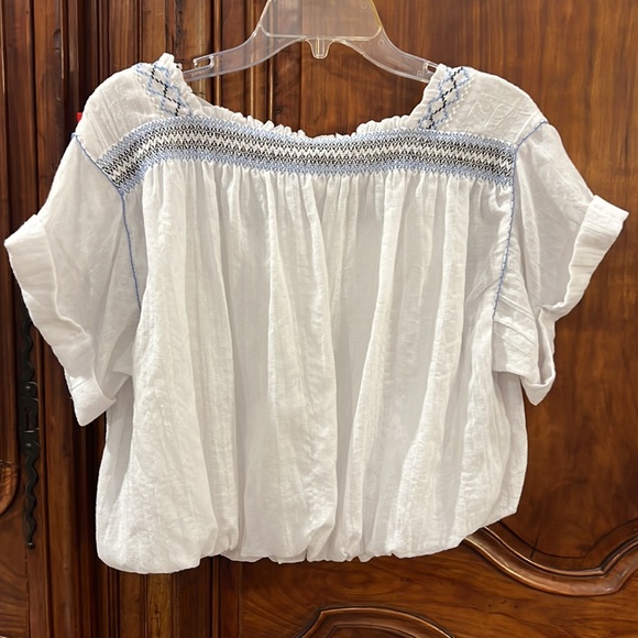 Free people wandering skies smocked top - Picture 5 of 5